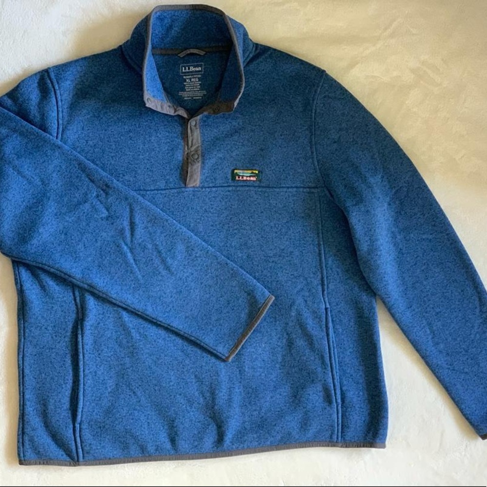 L.L. Bean Blue Turtleneck Sweater